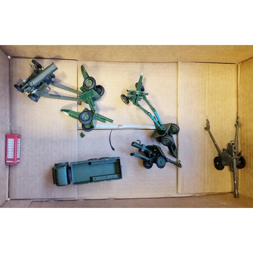 531 - Quantity of playworn military diecast models to include Dinky Shado 2, Dinky 622 10 ton army truck, ... 