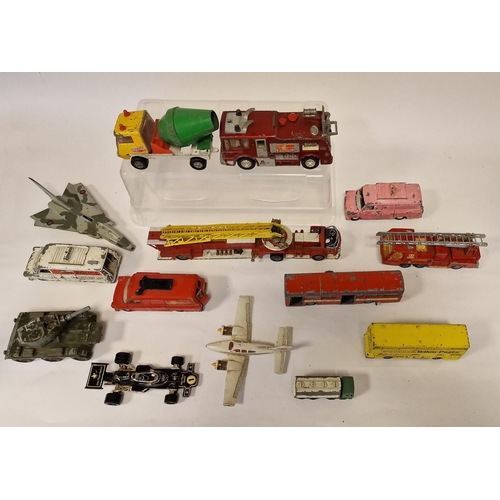 533 - Quantity of playworn diecast models to include Dinky Toys 285 Merryweather Marquis fire tender, Dink... 