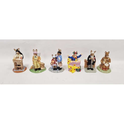 8 - Collection of six Royal Doulton Bunnykins figures including 'Land Girl' from the WWII series, 'Chris... 