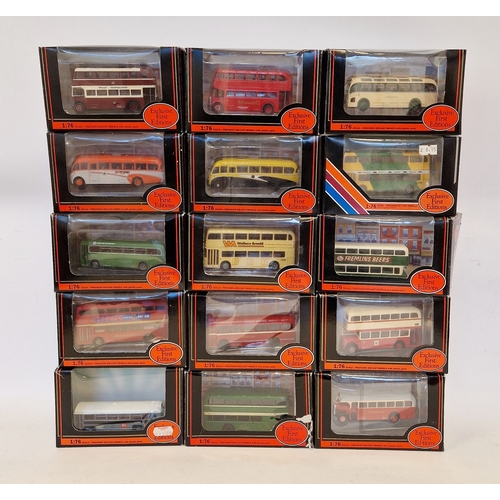 482 - Fifteen boxed 1:76 scale Exclusive First Editions diecast model buses to include 16005 Leyland PD2 L... 