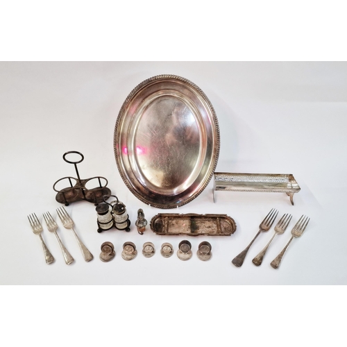 151 - Various silver plated ware to include a large EPNS platter, labelled H B & H Silver Soldered on the ... 