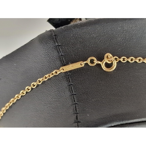 304 - Cartier 18ct gold belcher link chain with ref no.C93508 and inscribed 'Cartier', 8g in weight, 43cm ... 