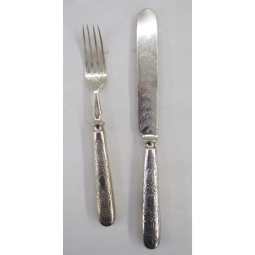 33 - Pair of silver sugar tongs, with bird claw nips, together with silver open salt, continental silver ... 