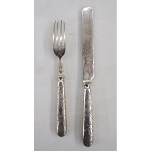 33 - Pair of silver sugar tongs, with bird claw nips, together with silver open salt, continental silver ... 