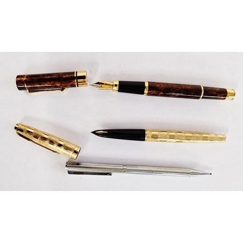 530 - Two vintage fountain pens including a Parker 61 Cumulus in rolled gold case, stamped 'Parker Made in... 