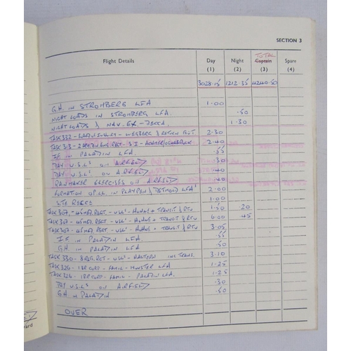 564 - Five Royal Air Force air crew flying log books for R G Hunter from 1960s to 1990s