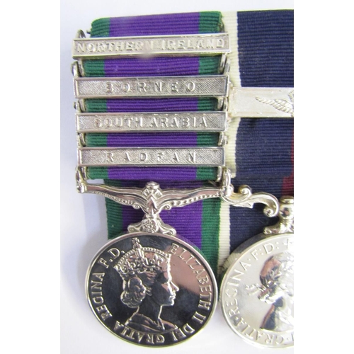 567 - Two Queen Elizabeth II RAF medals, campaign service and for long service and good conduct, awarded t... 