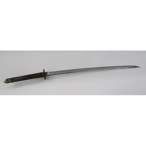 595 - Japanese Edo period Katana, partially signed Hoki No Kami Hirotaka (Meireki 1655-1658), with cutting... 