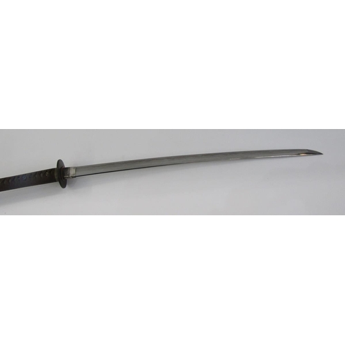 595 - Japanese Edo period Katana, partially signed Hoki No Kami Hirotaka (Meireki 1655-1658), with cutting... 