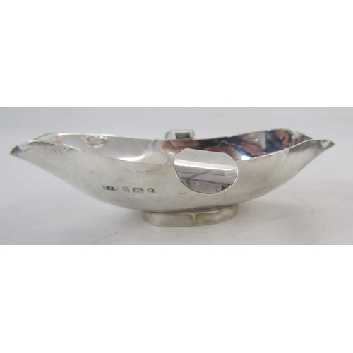 6 - Edwardian silver pap boat, hallmarked Birmingham 1904, by Eustace George Parker, approximately 66g/2... 