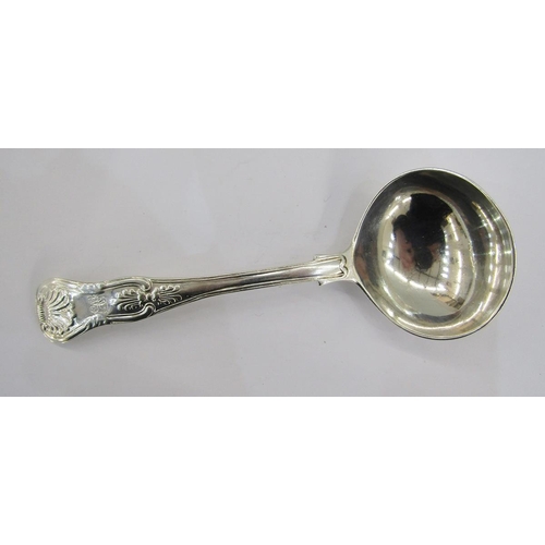 64 - Early Victorian silver Kings pattern gravy spoon, hallmarked London 1845, by Charles Lias, 82.4g/2.6... 