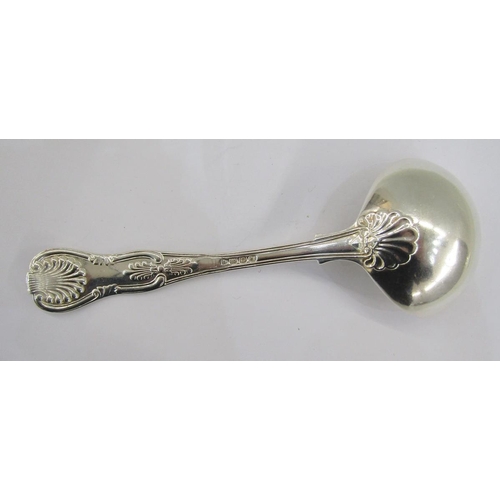 64 - Early Victorian silver Kings pattern gravy spoon, hallmarked London 1845, by Charles Lias, 82.4g/2.6... 