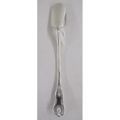 66 - William IV silver stilton scoop, kings pattern, hallmarked London 1833, by William Chawner II, appro... 