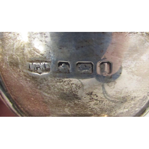 96 - Small silver sugar bowl with serpentine edge, panelled body on circular foot 6 diam x 5 cm h , Londo... 