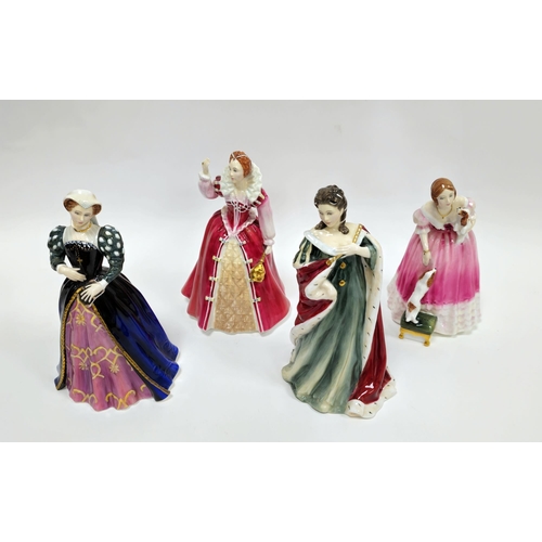 10 - Four Royal Doulton bone china figures from Queens of the Realm modelled by Pauline Parsons, limited ... 