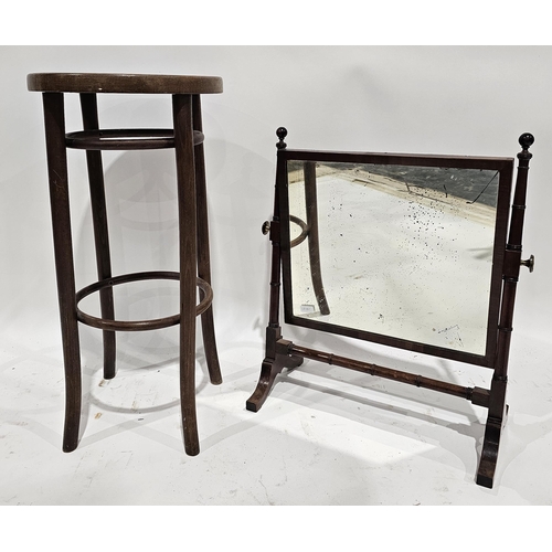 20th century bentwood bar stool of circular form, 76cm high and a