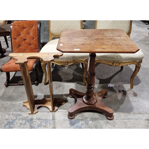 1163 - Late 19th/early 20th century coffee table of rectangular form with needlework tapestry set top, rais... 