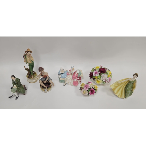 25 - Three Royal Doulton figures comprising a figure titled 'A Gentleman from Williamsburg' HN2227, vario... 