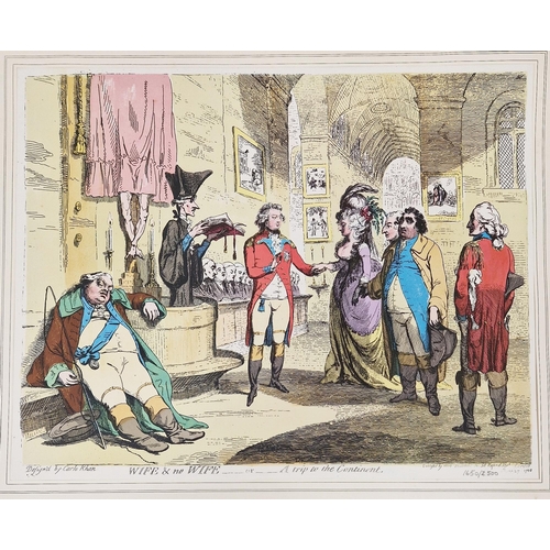 357 - A folio of 20th century limited edition coloured prints after James Gilray (1756-1815), comprising: ... 