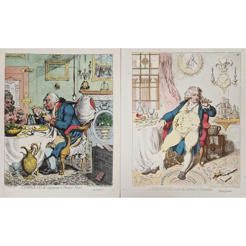 357 - A folio of 20th century limited edition coloured prints after James Gilray (1756-1815), comprising: ... 