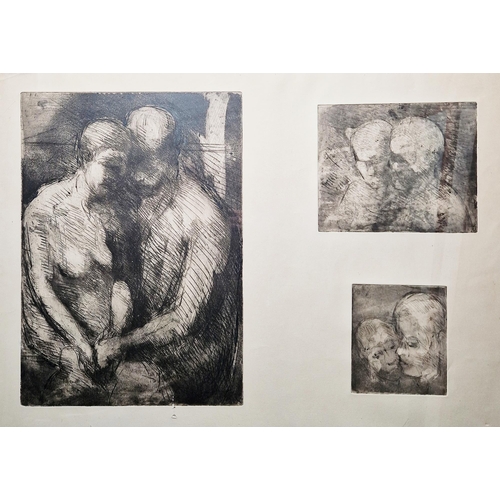 367 - Richard Robbins (British 1927-2009)
 Etching
 'Couples', Artist's Proof, signed and titled in pencil... 