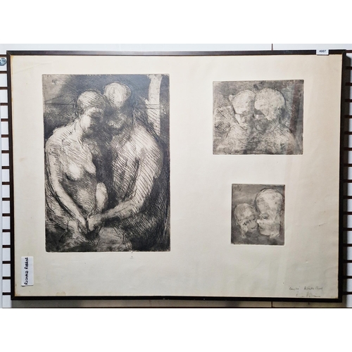 367 - Richard Robbins (British 1927-2009)
 Etching
 'Couples', Artist's Proof, signed and titled in pencil... 