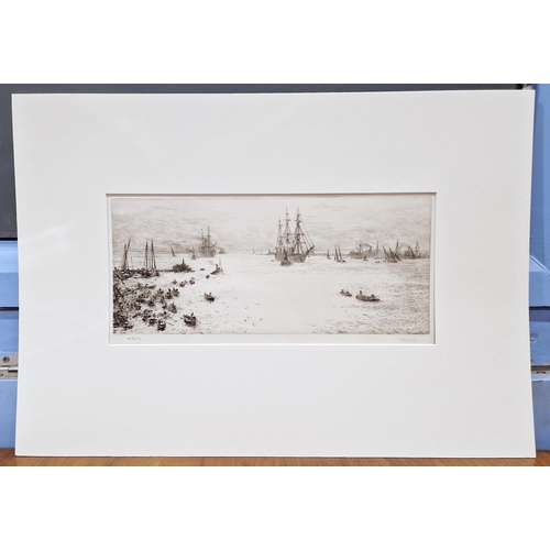 374 - After William Lionel Wyllie (1851-1931)
 Drypoint etching
 'The Bay of Naples', signed lower left, n... 