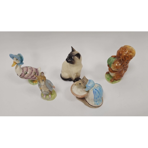 38 - Group of Beswick Beatrice Potter figures, 20th century with printed brown marks, comprising Jemima P... 