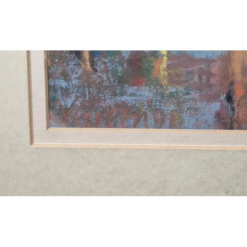 403 - Nancy Green (20th century)
 Pastel
 View of trees overlooking river, signed and dated '91 lower left... 