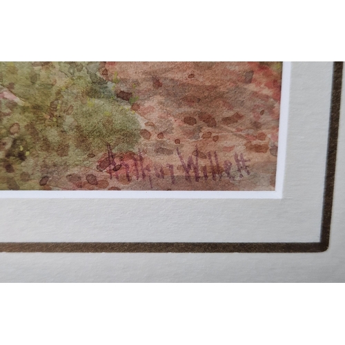 404 - Arthur Reginald Willett (British 1868-1951)
 Watercolour
 Hamlet in River landscape, signed lower ri... 