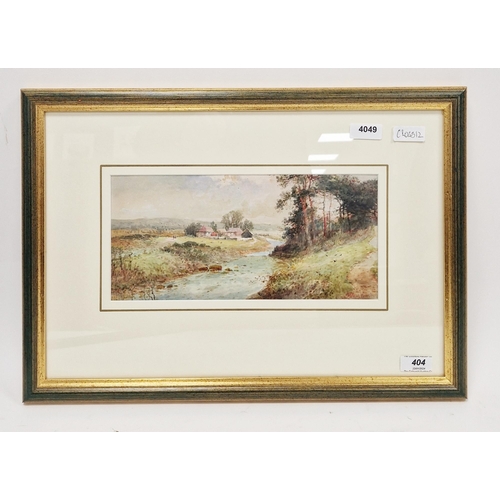 404 - Arthur Reginald Willett (British 1868-1951)
 Watercolour
 Hamlet in River landscape, signed lower ri... 