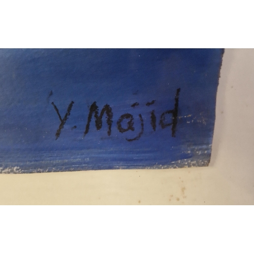 432 - Yusof Majid (Malaysia, 1970),
  Mixed media on paper
 'Giraffe', signed lower right, framed and glaz... 