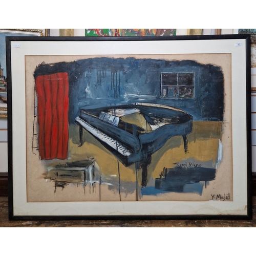 433 - Yusof Majid (Malaysia, 1970)
  Mixed media on paper
 'Grand Piano', signed lower right, framed and g... 