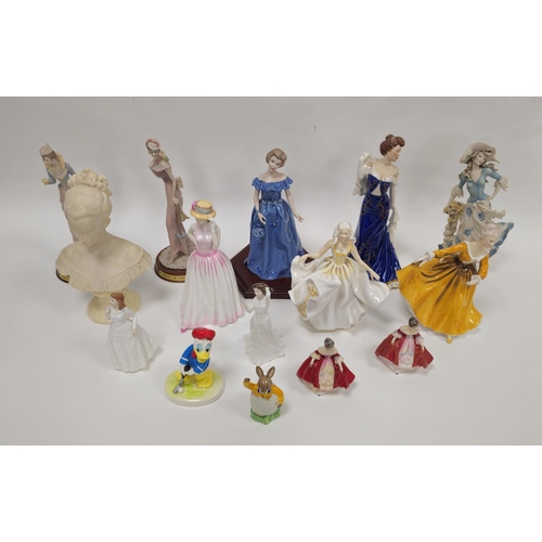 8 - Collection of Royal Doulton bone china figures of ladies and other items including two figures of 'S... 