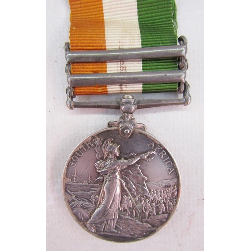 104 - Queens South Africa medal with Belfast, Laing's Nek, Orange Free State and Defence of Ladysmith clas... 