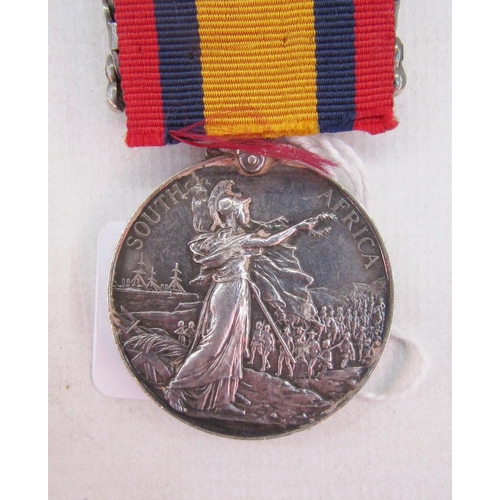 104 - Queens South Africa medal with Belfast, Laing's Nek, Orange Free State and Defence of Ladysmith clas... 