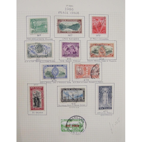 12 - Blue Crown New Zealand stamp album, mainly KGVI/QEII, of mostly mint & used definitives & commemorat... 