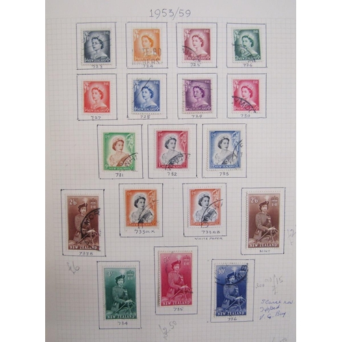 12 - Blue Crown New Zealand stamp album, mainly KGVI/QEII, of mostly mint & used definitives & commemorat... 