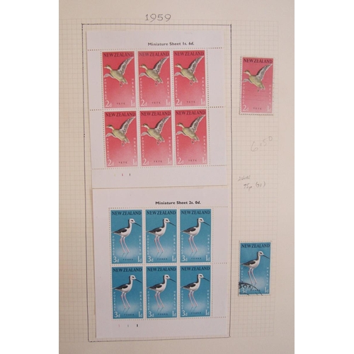 12 - Blue Crown New Zealand stamp album, mainly KGVI/QEII, of mostly mint & used definitives & commemorat... 