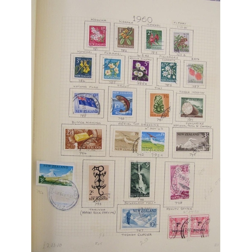 12 - Blue Crown New Zealand stamp album, mainly KGVI/QEII, of mostly mint & used definitives & commemorat... 