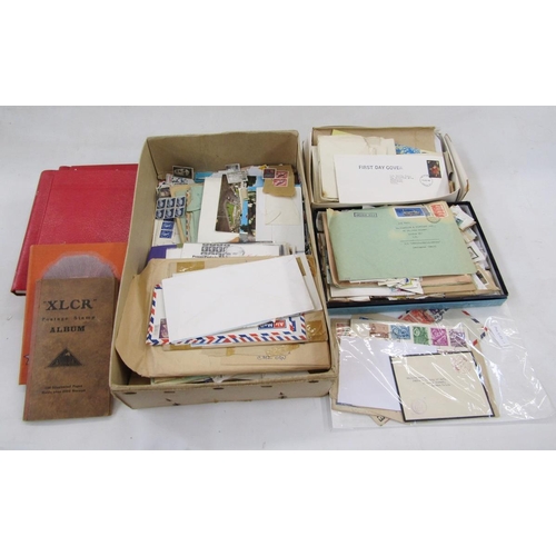 14 - Box full of muddled collection of GB and rest of world stamps, mostly mid to late 20th C definitives... 