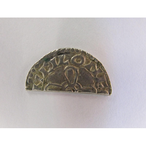 143 - Harold 1st silver cut half penny, struck 1035 – 1040, jewel cross, Arnketill of York, with collector... 