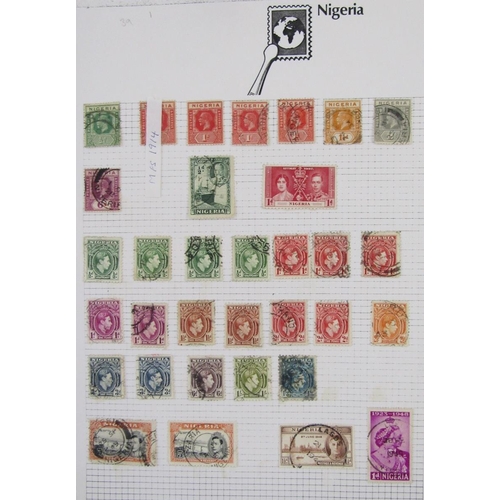 17 - Bagged all world stamp collection in 10 albums of mainly used, QV to QE period, mostly the latter. M... 