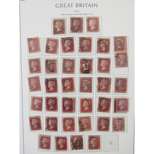 19 - GB stamps: Brown Leuchterm album of purposed GB pages QV to QEII mint & used definitives, commemorat... 