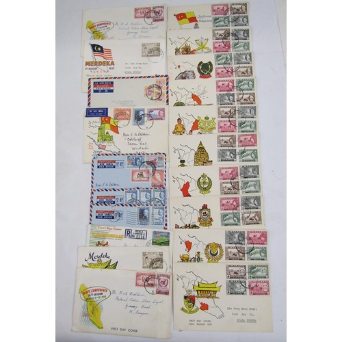 22 - All world stamps: Small box of definitives, commemoratives, official, postage due, specimen from QV-... 