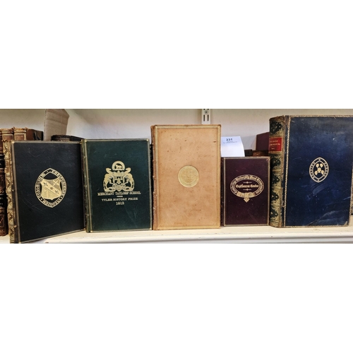 231 - Prize Bindings - to include Sherborne, Rugby, Ladies Collegiate School Semaphore, Handsworth Bridge ... 