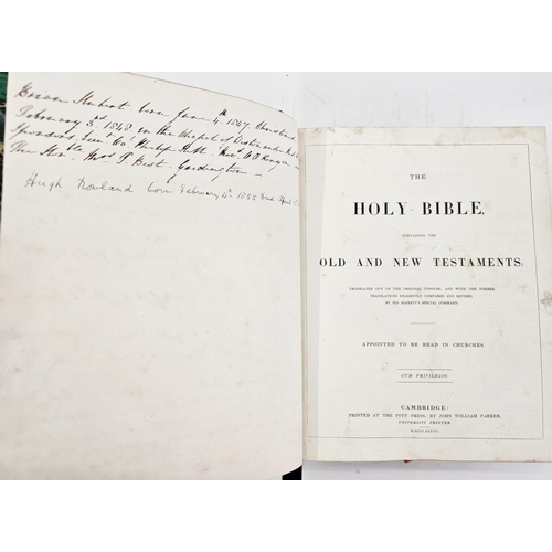 233 - Fine Binding - Holy Bible printed at the Pitt Press by John William Parker, Cambridge, 1837 - restor... 