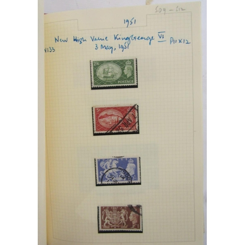 24 - GB stamps: Red album of QV to QEII definitives, commemoratives and officials, mostly used, including... 