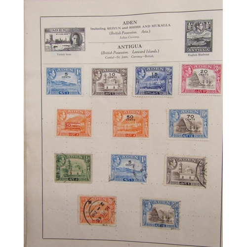 29 - All World stamps: Green Movaleaf in sleeve and red Strand album of mint & used, mostly definitives &... 