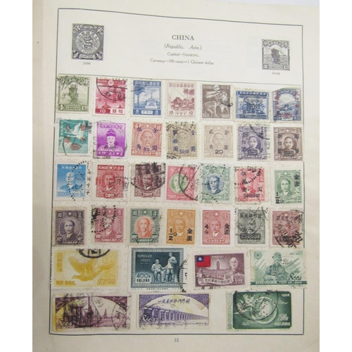 29 - All World stamps: Green Movaleaf in sleeve and red Strand album of mint & used, mostly definitives &... 